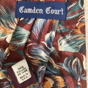 Blue and Brown Abstract Pattern Tie